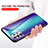 Samsung Galaxy M32 5G用ハイブリットバンパーケース プラスチック 鏡面 虹 グラデーション 勾配色 カバー LS2 サムスン 