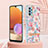 Samsung Galaxy M32 5G用シリコンケース ソフトタッチラバー バタフライ パターン カバー Y06B サムスン 