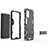Samsung Galaxy M32 5G用ハイブリットバンパーケース スタンド プラスチック 兼シリコーン カバー T02 サムスン 