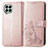 Samsung Galaxy M33 5G用手帳型 レザーケース スタンド 花 カバー サムスン ピンク