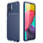 Samsung Galaxy M33 5G用シリコンケース ソフトタッチラバー ツイル カバー サムスン ネイビー