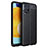 Samsung Galaxy M33 5G用シリコンケース ソフトタッチラバー レザー柄 カバー サムスン ブラック