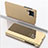 Samsung Galaxy M33 5G用手帳型 レザーケース スタンド 鏡面 カバー サムスン ゴールド