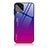 Samsung Galaxy M33 5G用ハイブリットバンパーケース プラスチック 鏡面 虹 グラデーション 勾配色 カバー LS1 サムスン ローズレッド