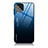 Samsung Galaxy M33 5G用ハイブリットバンパーケース プラスチック 鏡面 虹 グラデーション 勾配色 カバー LS1 サムスン ネイビー
