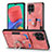 Samsung Galaxy M33 5G用シリコンケース ソフトタッチラバー レザー柄 カバー SD4 サムスン ピンク