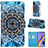 Samsung Galaxy M40S用手帳型 レザーケース スタンド パターン カバー Y02B サムスン マルチカラー