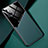 Samsung Galaxy M40S用シリコンケース ソフトタッチラバー レザー柄 アンドマグネット式 サムスン グリーン