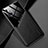 Samsung Galaxy M40S用シリコンケース ソフトタッチラバー レザー柄 アンドマグネット式 サムスン ブラック