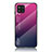 Samsung Galaxy M42 5G用ハイブリットバンパーケース プラスチック 鏡面 虹 グラデーション 勾配色 カバー LS1 サムスン ローズレッド