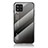 Samsung Galaxy M42 5G用ハイブリットバンパーケース プラスチック 鏡面 虹 グラデーション 勾配色 カバー LS1 サムスン ダークグレー
