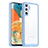 Samsung Galaxy M44 5G用ハイブリットバンパーケース クリア透明 プラスチック カバー J01S サムスン ネイビー