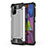 Samsung Galaxy M51用ハイブリットバンパーケース プラスチック 兼シリコーン カバー U01 サムスン シルバー