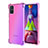 Samsung Galaxy M51用極薄ソフトケース グラデーション 勾配色 クリア透明 サムスン ピンク