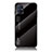Samsung Galaxy M51用ハイブリットバンパーケース プラスチック 鏡面 虹 グラデーション 勾配色 カバー LS1 サムスン ブラック