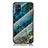 Samsung Galaxy M51用ハイブリットバンパーケース プラスチック パターン 鏡面 カバー サムスン ネイビー