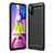 Samsung Galaxy M51用シリコンケース ソフトタッチラバー ライン カバー WL1 サムスン ブラック