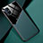 Samsung Galaxy M51用シリコンケース ソフトタッチラバー レザー柄 アンドマグネット式 サムスン グリーン