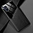 Samsung Galaxy M51用シリコンケース ソフトタッチラバー レザー柄 アンドマグネット式 サムスン ブラック
