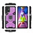 Samsung Galaxy M51用ハイブリットバンパーケース プラスチック アンド指輪 マグネット式 KC4 サムスン 