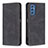 Samsung Galaxy M52 5G用手帳型 レザーケース スタンド カバー B15F サムスン ブラック