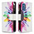 Samsung Galaxy M52 5G用手帳型 レザーケース スタンド パターン カバー B04F サムスン マルチカラー