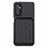 Samsung Galaxy M52 5G用極薄ソフトケース シリコンケース 耐衝撃 全面保護 マグネット式 バンパー S02D サムスン ブラック