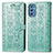 Samsung Galaxy M52 5G用手帳型 レザーケース スタンド パターン カバー S03D サムスン グリーン