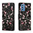 Samsung Galaxy M52 5G用手帳型 レザーケース スタンド パターン カバー H01X サムスン ブラック