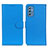 Samsung Galaxy M52 5G用手帳型 レザーケース スタンド カバー A03D サムスン ブルー