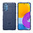 Samsung Galaxy M52 5G用360度 フルカバー極薄ソフトケース シリコンケース 耐衝撃 全面保護 バンパー J02S サムスン ネイビー