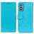 Samsung Galaxy M52 5G用手帳型 レザーケース スタンド カバー A06D サムスン ブルー