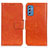 Samsung Galaxy M52 5G用手帳型 レザーケース スタンド カバー N05P サムスン オレンジ