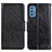 Samsung Galaxy M52 5G用手帳型 レザーケース スタンド カバー N05P サムスン ブラック