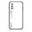 Samsung Galaxy M52 5G用ハイブリットバンパーケース プラスチック 鏡面 虹 グラデーション 勾配色 カバー LS1 サムスン ホワイト