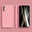 Samsung Galaxy M52 5G用360度 フルカバー極薄ソフトケース シリコンケース 耐衝撃 全面保護 バンパー サムスン ピンク