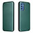 Samsung Galaxy M52 5G用手帳型 レザーケース スタンド カバー L06Z サムスン グリーン