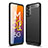 Samsung Galaxy M52 5G用シリコンケース ソフトタッチラバー ライン カバー サムスン ブラック