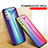 Samsung Galaxy M52 5G用ハイブリットバンパーケース プラスチック 鏡面 虹 グラデーション 勾配色 カバー LS2 サムスン 