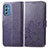 Samsung Galaxy M52 5G用手帳型 レザーケース スタンド 花 カバー サムスン 