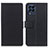 Samsung Galaxy M53 5G用手帳型 レザーケース スタンド カバー M08L サムスン ブラック