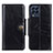 Samsung Galaxy M53 5G用手帳型 レザーケース スタンド カバー M12L サムスン ブラック