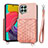 Samsung Galaxy M53 5G用極薄ソフトケース シリコンケース 耐衝撃 全面保護 マグネット式 バンパー S08D サムスン ピンク
