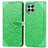 Samsung Galaxy M53 5G用手帳型 レザーケース スタンド パターン カバー S04D サムスン グリーン