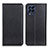 Samsung Galaxy M53 5G用手帳型 レザーケース スタンド カバー N01P サムスン ブラック