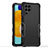 Samsung Galaxy M53 5G用ハイブリットバンパーケース プラスチック 兼シリコーン カバー QW1 サムスン ブラック