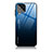 Samsung Galaxy M53 5G用ハイブリットバンパーケース プラスチック 鏡面 虹 グラデーション 勾配色 カバー JD1 サムスン ネイビー