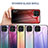 Samsung Galaxy M53 5G用ハイブリットバンパーケース プラスチック 鏡面 虹 グラデーション 勾配色 カバー LS1 サムスン 