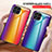 Samsung Galaxy M53 5G用ハイブリットバンパーケース プラスチック 鏡面 虹 グラデーション 勾配色 カバー LS2 サムスン 
