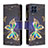 Samsung Galaxy M53 5G用手帳型 レザーケース スタンド パターン カバー B04F サムスン 